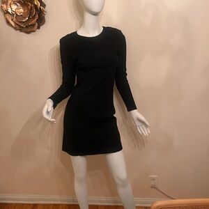 Theory Black Long Sleeve Dress